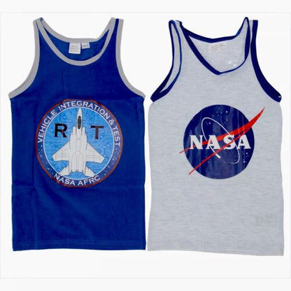 Unterwäsche Jungen NASA Unterhemd 110/116 2er Pack