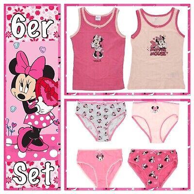 Unterwäsche - Set Mädchen Minnie Mouse Slips Unterhemden 98/104 110/116