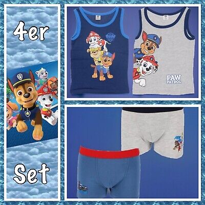 Unterwäsche - Set Jungen Paw Patrol Slips Boxershorts Unterhemd 98/104 110/116