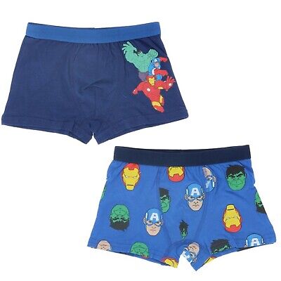 Boxershorts Jungen Marvel Avengers Unterwäsche 2er Set 122/128 134/14